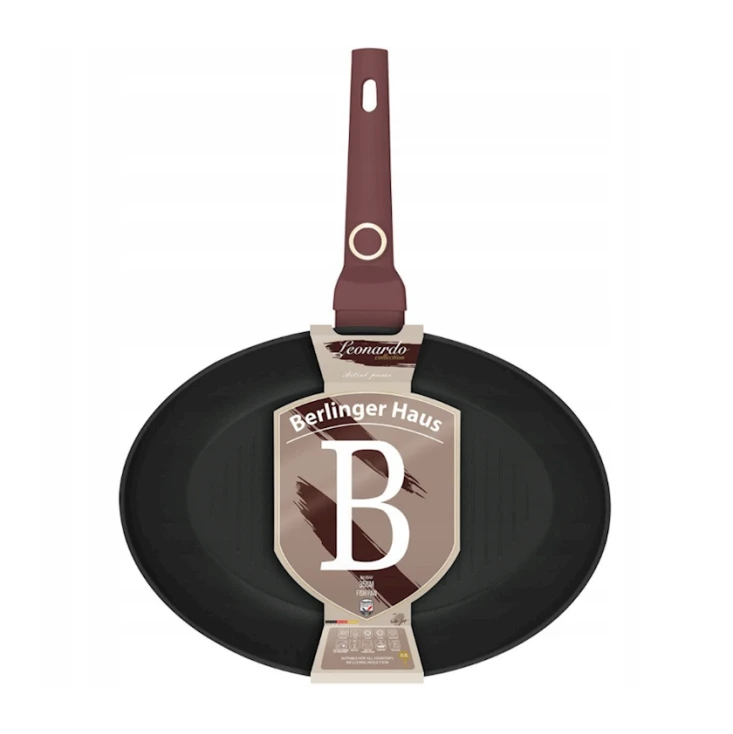 Balıq tavası Berlinger Haus Leonardo Collection BH-8044, 35x25 sm, alüminium, üçqatlı yapışmayan titan örtük, tünd qırmızı Balıq tavası Berlinger Haus Leonardo Collection BH-8044, 35x25 sm, alüminium, üçqatlı yapışmayan titan örtük, tünd qırmızı