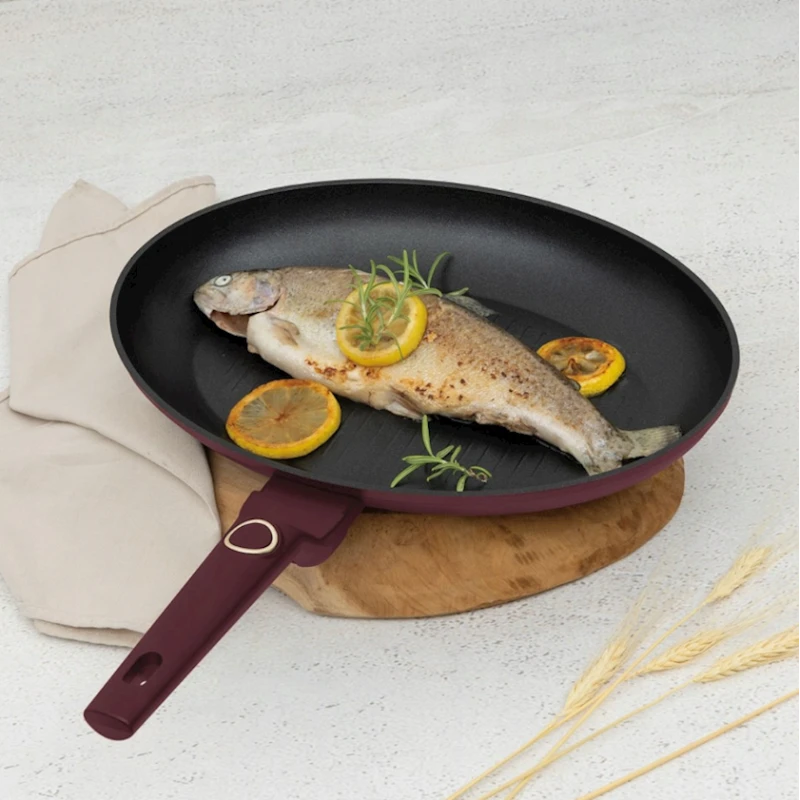 Balıq tavası Berlinger Haus Leonardo Collection BH-8044, 35x25 sm, alüminium, üçqatlı yapışmayan titan örtük, tünd qırmızı Balıq tavası Berlinger Haus Leonardo Collection BH-8044, 35x25 sm, alüminium, üçqatlı yapışmayan titan örtük, tünd qırmızı