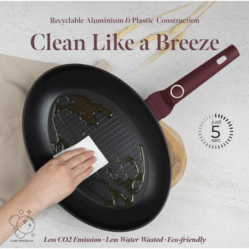 Balıq tavası Berlinger Haus Leonardo Collection BH-8044, 35x25 sm, alüminium, üçqatlı yapışmayan titan örtük, tünd qırmızı Balıq tavası Berlinger Haus Leonardo Collection BH-8044, 35x25 sm, alüminium, üçqatlı yapışmayan titan örtük, tünd qırmızı