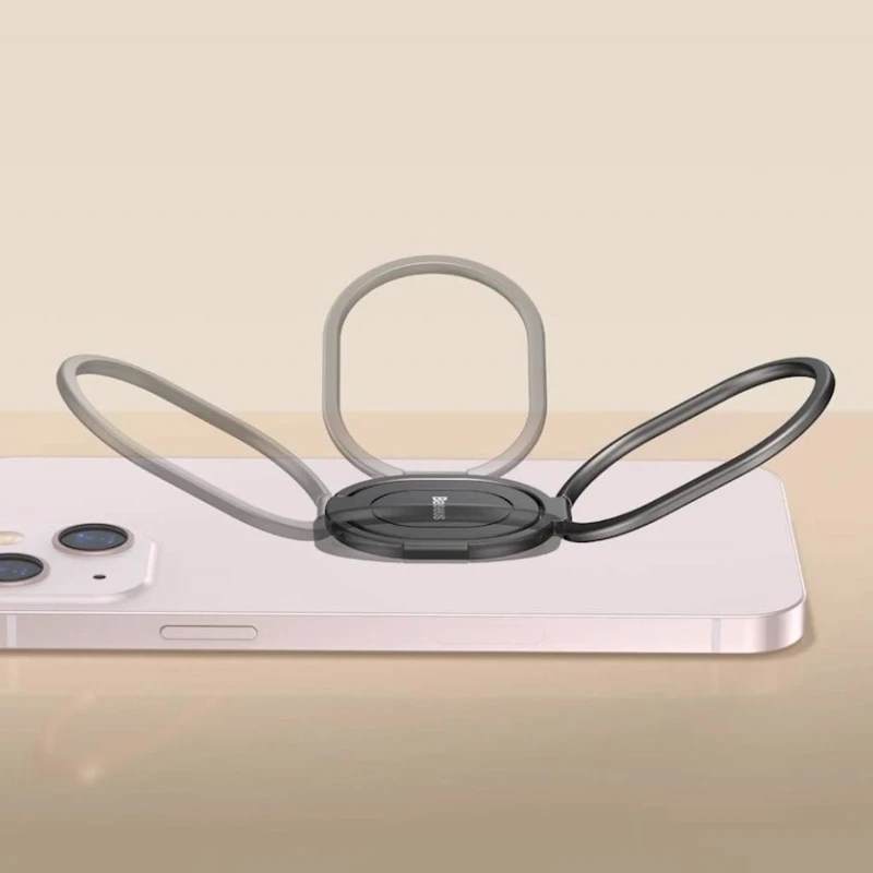 Подставка для телефона Rails self-adhesive holder ring stand for phone, Gray