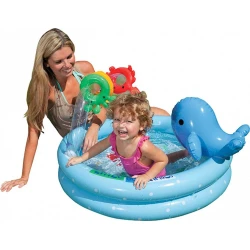 Надувной бассейн для детей Intex Dolphin 57400NP, голубой, 89x53 см