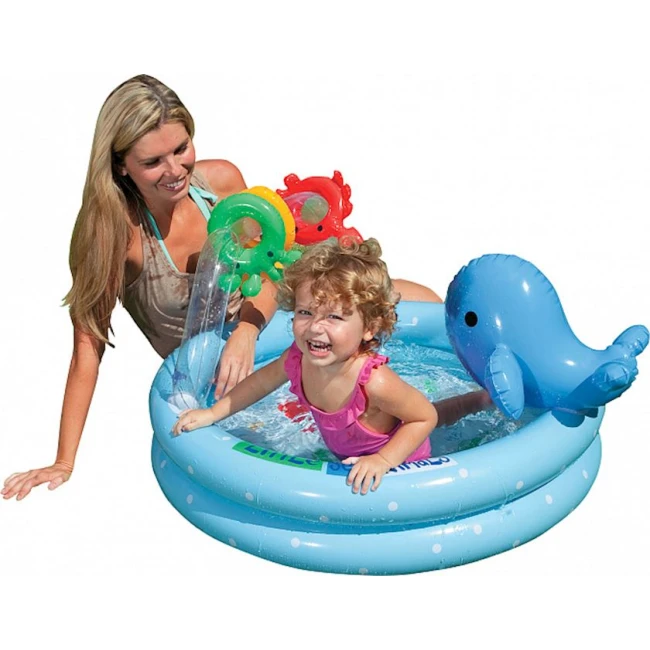 Надувной бассейн для детей Intex Dolphin 57400NP, голубой, 89x53 см Надувной бассейн для детей Intex Dolphin 57400NP, голубой, 89x53 см