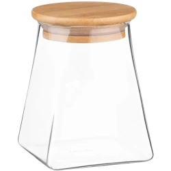 Банка для хранения Ardesto Fresh AR1351BLC, 510 мл, стекло/бамбук, прозрачный, конусная