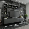 TV üçün tumba ev_12116144, laminat, qara, 180x35x35 sm TV üçün tumba ev_12116144, laminat, qara, 180x35x35 sm