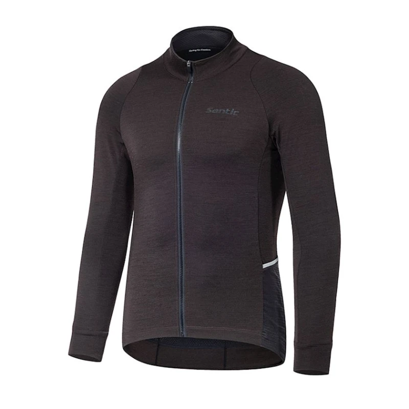 Велокуртка мужская Santic M3C01154C, коричневая, полиэстер, размер M Велокуртка мужская Santic M3C01154C, коричневая, полиэстер, размер M