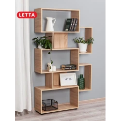 Стеллаж Letta ЛДСП, древесный, 160x25x80 см