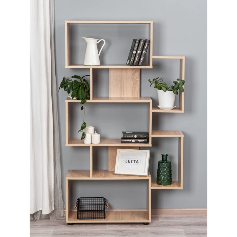 Стеллаж Letta ЛДСП, древесный, 160x25x80 см Стеллаж Letta ЛДСП, древесный, 160x25x80 см