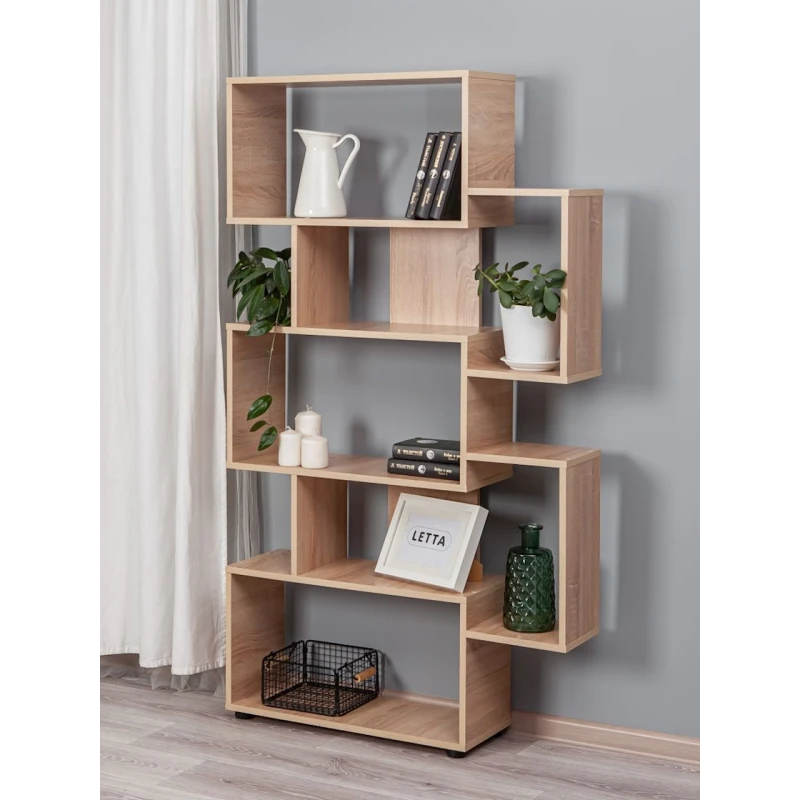 Стеллаж Letta ЛДСП, древесный, 160x25x80 см Стеллаж Letta ЛДСП, древесный, 160x25x80 см