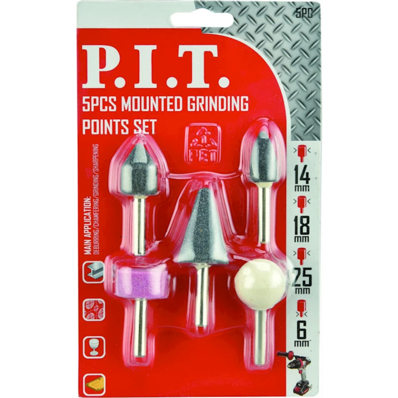 Набор шлифовальных насадок P.I.T. APLS15-05PC, 5 шт Набор шлифовальных насадок P.I.T. APLS15-05PC, 5 шт