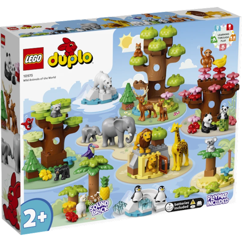 Конструктор LEGO Duplo Town Wild Animals of the World 10975, 2+ лет, 143 элементов