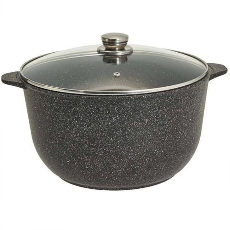 Кастрюля Chaynikov SF-131, гранит, серая, 8 л, 28 см