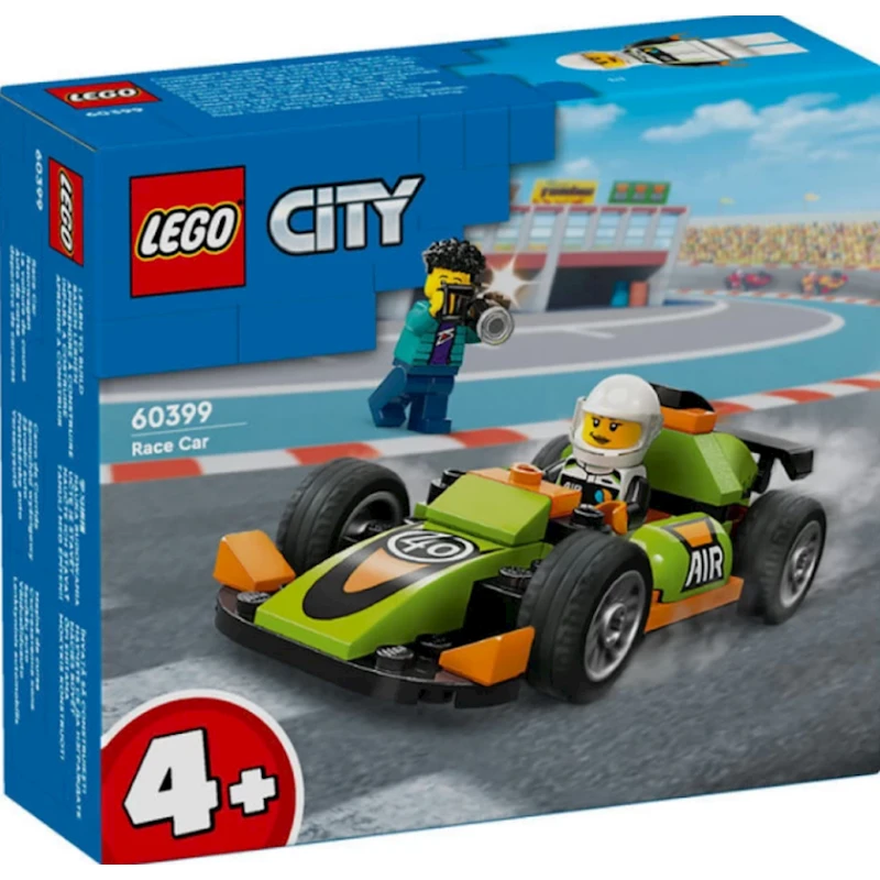 Конструктор LEGO City Green Race Car 60399, 4+ лет, 56 элементов