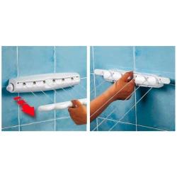 Сушилка для белья Gimi Rotor 6, пластик, белая, 21 м