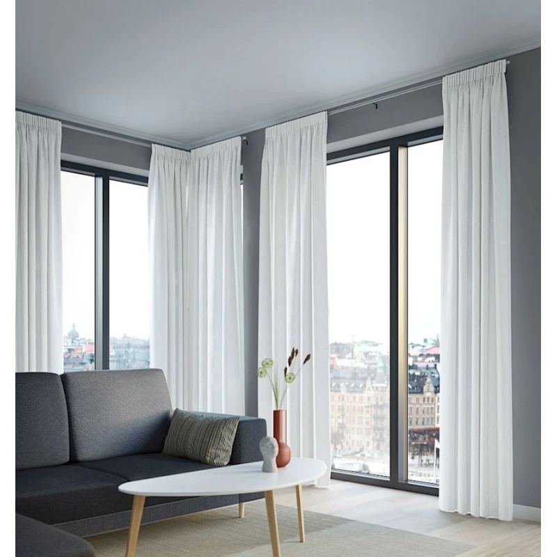 Штора JYSK Hitra, 140x300 см, полиэстер, бежевый Штора JYSK Hitra, 140x300 см, полиэстер, бежевый