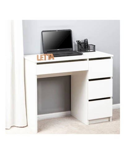 Yazı masası Letta, ağ, LDSP, 75х43х92 sm