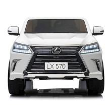 Uşaq elektrik avtomobili Zies Lexus CN.D-7588, 2 motor, 2 saat işləmə müddəti, idarəetmə pultu, ksenon faraları, səs effektləri, təhlükəsizlik kəməri, 25.5 kq, ağ