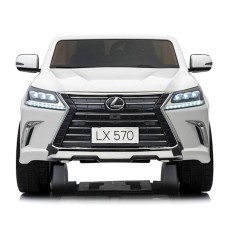 Uşaq elektrik avtomobili Zies Lexus CN.D-7588, 2 motor, 2 saat işləmə müddəti, idarəetmə pultu, ksenon faraları, səs effektləri, təhlükəsizlik kəməri, 25.5 kq, ağ