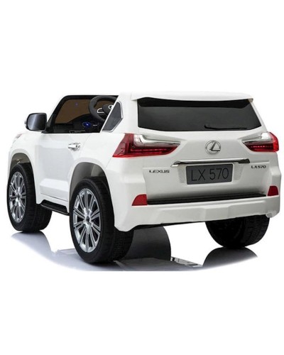 Uşaq elektrik avtomobili Zies Lexus CN.D-7588, 2 motor, 2 saat işləmə müddəti, idarəetmə pultu, ksenon faraları, səs effektləri, təhlükəsizlik kəməri, 25.5 kq, ağ