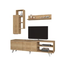 TV üçün tumba Ev Plus 12115852, LDSP, qəhvəyi, 160x35x47 sm