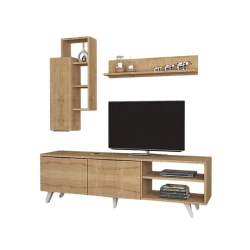 TV üçün tumba Ev Plus 12115852, LDSP, qəhvəyi, 160x35x47 sm