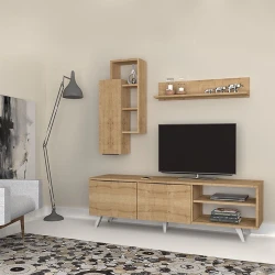 TV üçün tumba Ev Plus 12115852, LDSP, qəhvəyi, 160x35x47 sm