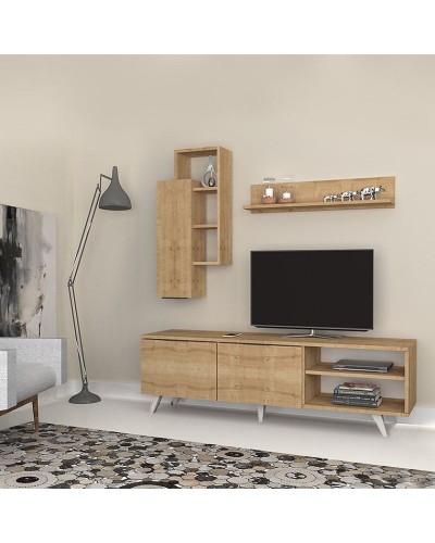 TV üçün tumba Ev Plus 12115852, LDSP, qəhvəyi, 160x35x47 sm