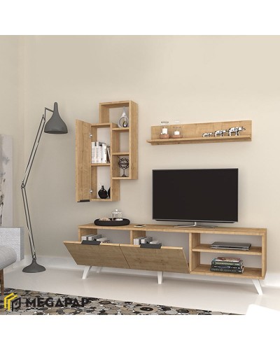 TV üçün tumba Ev Plus 12115852, LDSP, qəhvəyi, 160x35x47 sm