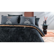 Yataq dəsti Yataş CoverMe Elian, yataq örtüyü 160x220 sm, mələfə 100х200 sm, yastıq üzü 50x70 sm, birnəfərlik, pambıq/poliester, qara