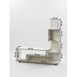 Тумба под ТВ 102x28x109 см, ЛДСП, Белый