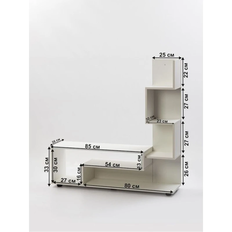 Тумба под ТВ 102x28x109 см, ЛДСП, Белый
