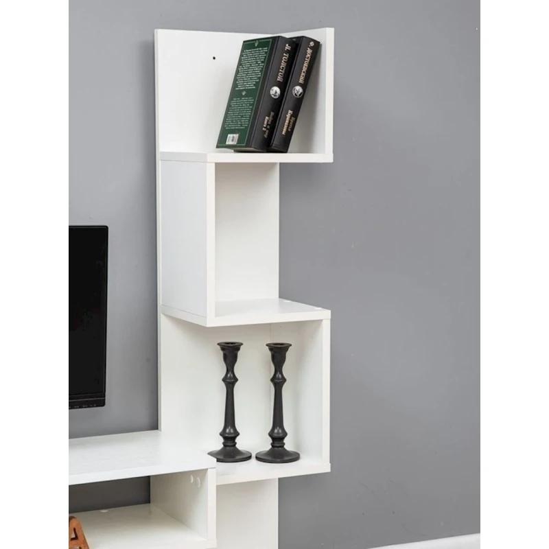 Тумба под ТВ 102x28x109 см, ЛДСП, Белый