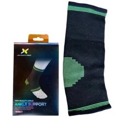 Суппорт голеностопа AS 8525, черный/зеленый