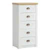 Комод JYSK Markskel 51x43x107 см, 5 ящиков, белый Комод JYSK Markskel 51x43x107 см, 5 ящиков, белый
