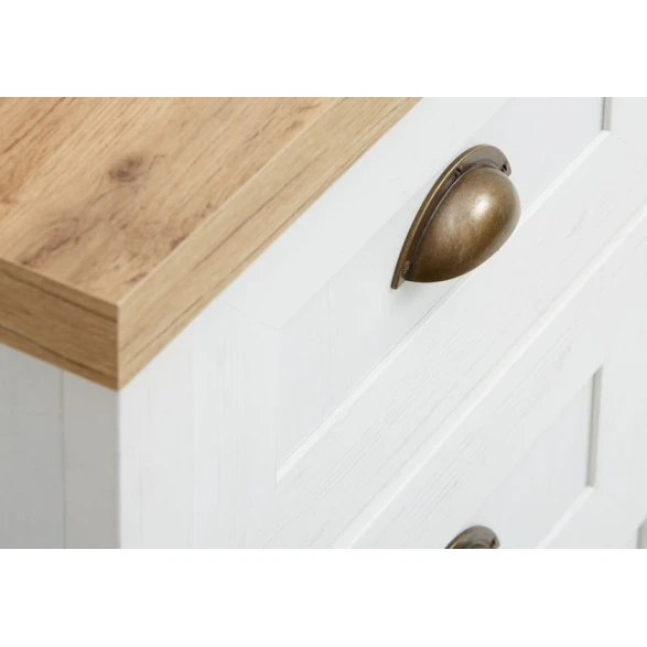 Комод JYSK Markskel 51x43x107 см, 5 ящиков, белый Комод JYSK Markskel 51x43x107 см, 5 ящиков, белый