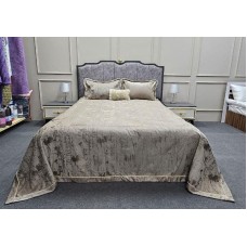 Dəst Pima Cotton 0000646, örtük 260х260 sm, yastıq üzlər 50х70 sm, ikinəfərlik, qəhvəyi