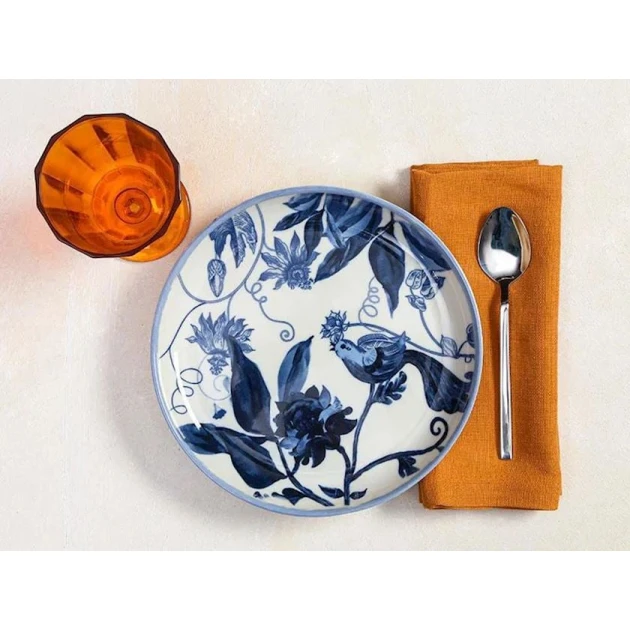 Десертный сервиз Porland Re-gen Birdsong, белый/синий, 21 см, 6 персон, 6 предметов Десертный сервиз Porland Re-gen Birdsong, белый/синий, 21 см, 6 персон, 6 предметов