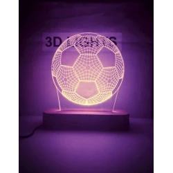 3D-gecə lampası ttc01, 20x14 sm, bənövşəyi