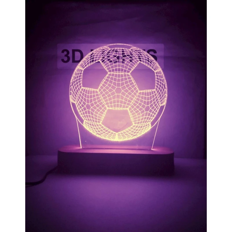 3D-ночник ttc01, 20x14 см, фиолетовый