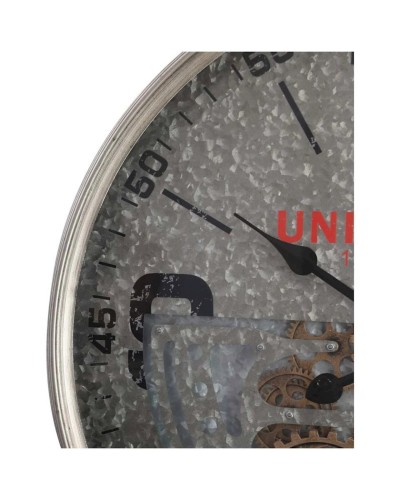 Divar saatı Paris Union Hotel, metal/şüşə, 60x8 sm, boz