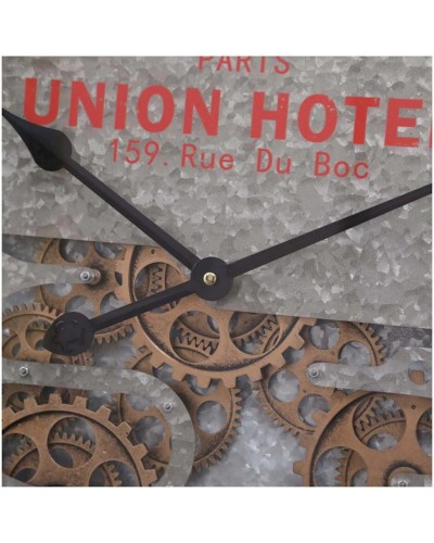Divar saatı Paris Union Hotel, metal/şüşə, 60x8 sm, boz