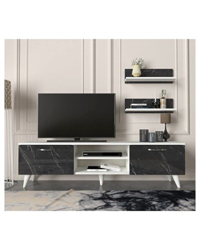 Tumba Ev Plus ev_12116033, LDSP, qara-ağ, 180x29.5x40.6 sm