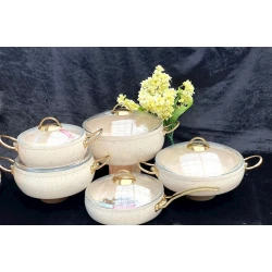 Набор кастрюль и сковородок PMT PP-MM-008, гранит, бежевый, 10 предметов