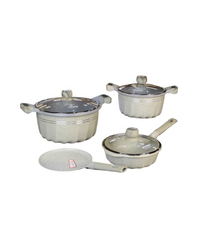 Qab-qacaq dəsti Life Smile LF-SM-002, bej, 32,24,28,22 sm, 7 əd