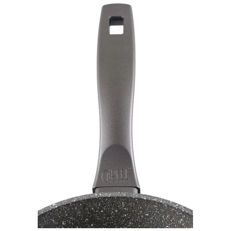Сковородка Gipfel Katrin, 24 см, алюминий, двухслойное антипригарное мраморное покрытие, серая