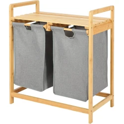 Корзина для белья raf_2bb, серая, 63x33x73 см, с полкой Корзина для белья raf_2bb, серая, 63x33x73 см, с полкой