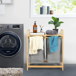 Корзина для белья raf_2bb, серая, 63x33x73 см, с полкой Корзина для белья raf_2bb, серая, 63x33x73 см, с полкой