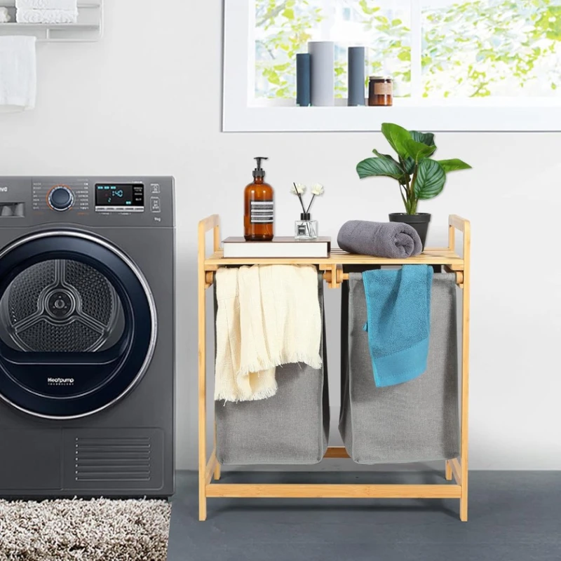 Корзина для белья raf_2bb, серая, 63x33x73 см, с полкой Корзина для белья raf_2bb, серая, 63x33x73 см, с полкой