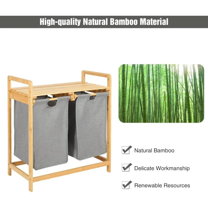 Корзина для белья raf_2bb, серая, 63x33x73 см, с полкой Корзина для белья raf_2bb, серая, 63x33x73 см, с полкой