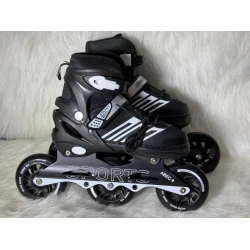 Roliklər Inline Skate ABEC-9, qara/ağ, ölçü 34-38