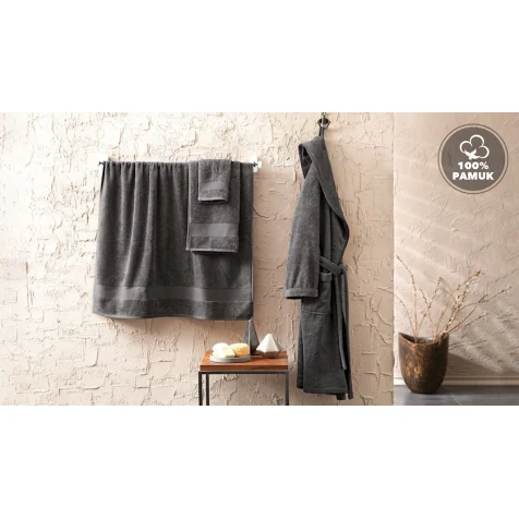 Полотенце для рук Yataş Essentials, 50х90 см, хлопок, antrasit